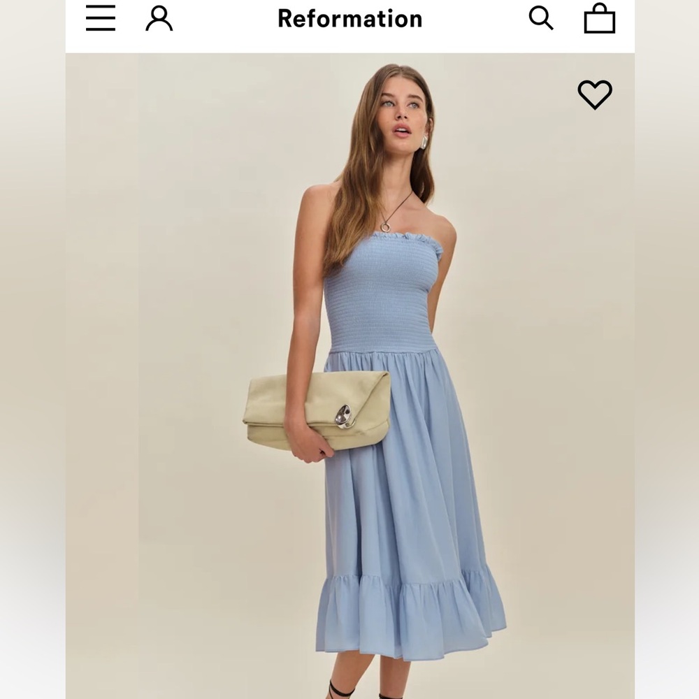 Reformation Laurine Dress - Blue